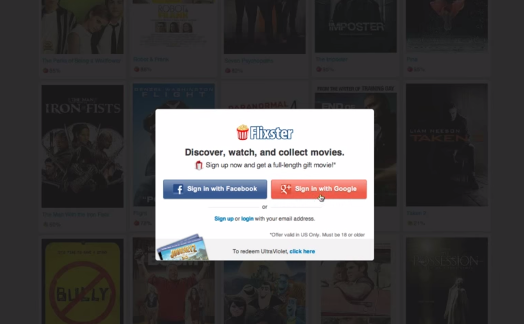 Google+ Sign-In example on Flixster