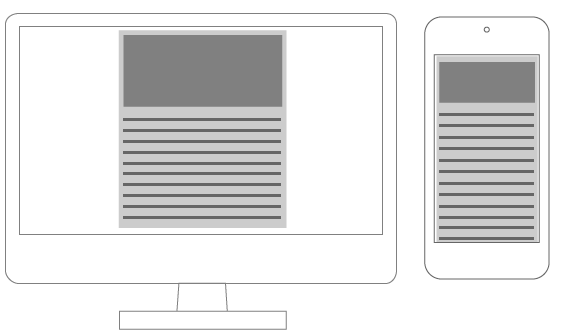 A single column layout