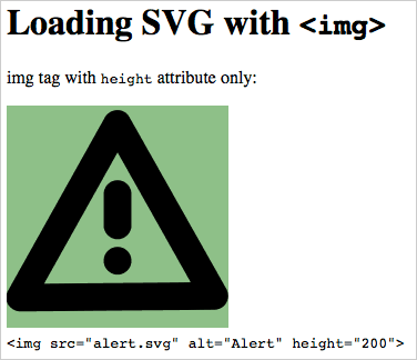 Loading an SVG with the HTML IMG tag