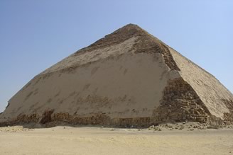 "Snefru's Bent Pyramid in Dahshur" by Ivrienen at en.wikipedia. Licensed under CC BY 3.0 via Wikimedia Commons - http://commons.wikimedia.org/wiki/File:Snefru%27s_Bent_Pyramid_in_Dahshur.jpg#mediaviewer/File:Snefru%27s_Bent_Pyramid_in_Dahshur.jpg