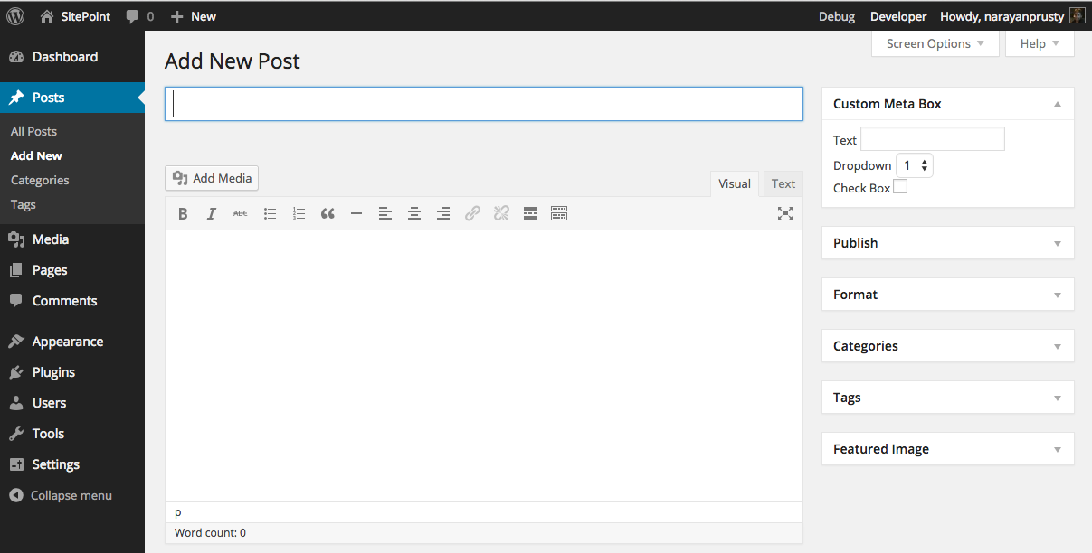 Adding Custom Meta Boxes To The WordPress Admin Interface SitePoint