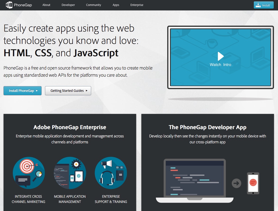 Frameworks like PhoneGap allow you to build native applications with HTML, CSS and Javascript.