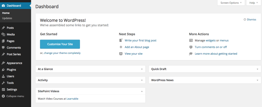 WordPress Dashboard Widget API
