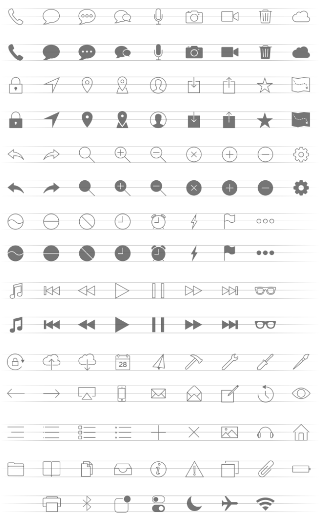 iOS7 Line Icons