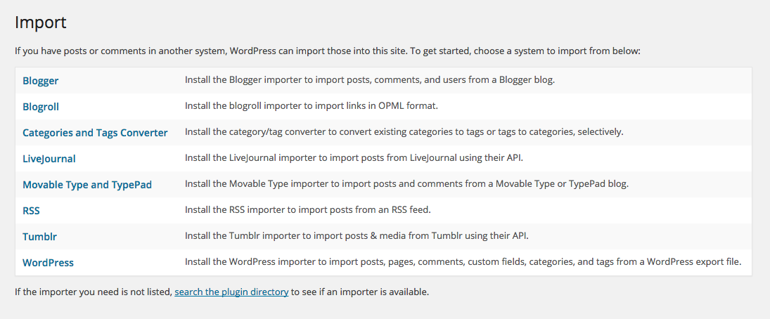 Could not be imported. Экспортировать страницу WORDPRESS. Импортировать контент вордпресс. WORDPRESS migrate. Wp hosted content Importer (HCI).