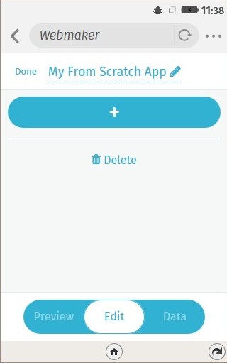 Creating an app from scratch
