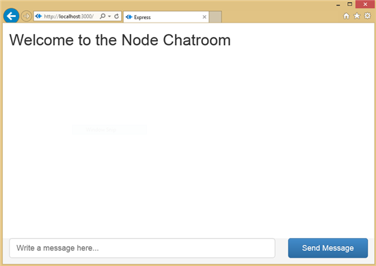 Final Screenshot for the BootStrap UI for the Node.js Chatroom