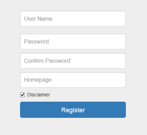 Register screen