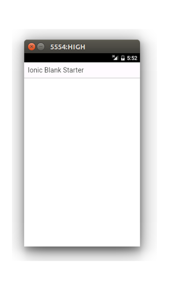 IONIC Blank Application