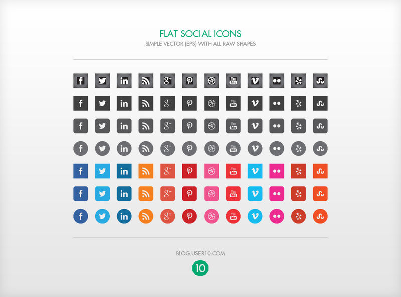 Flat-Social-Icons-Vecteezy