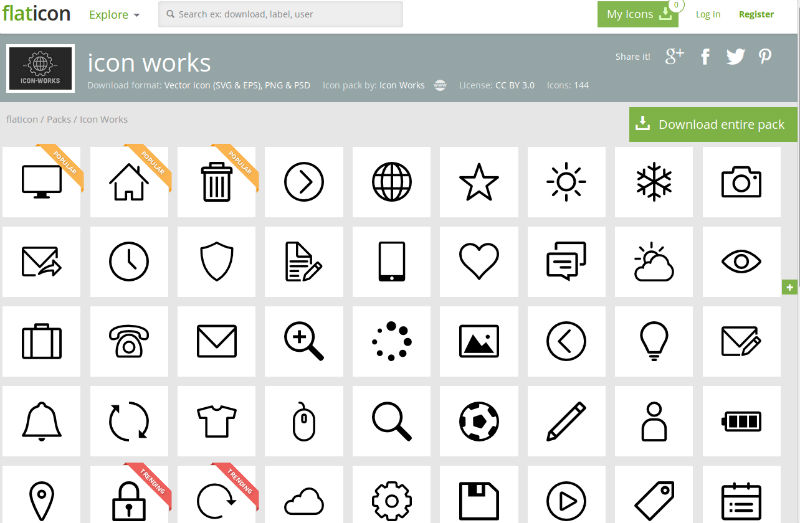 10 Quality Free Flat Icon Sets For Your Designs Sitepoint