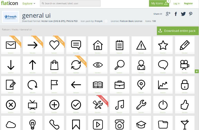 10 Quality Free Flat Icon Sets For Your Designs Sitepoint