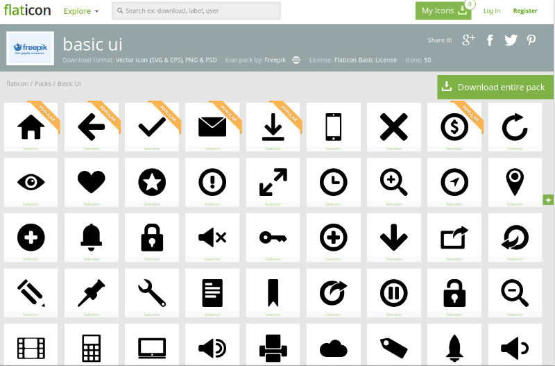 Top rated Flaticons Flat icon