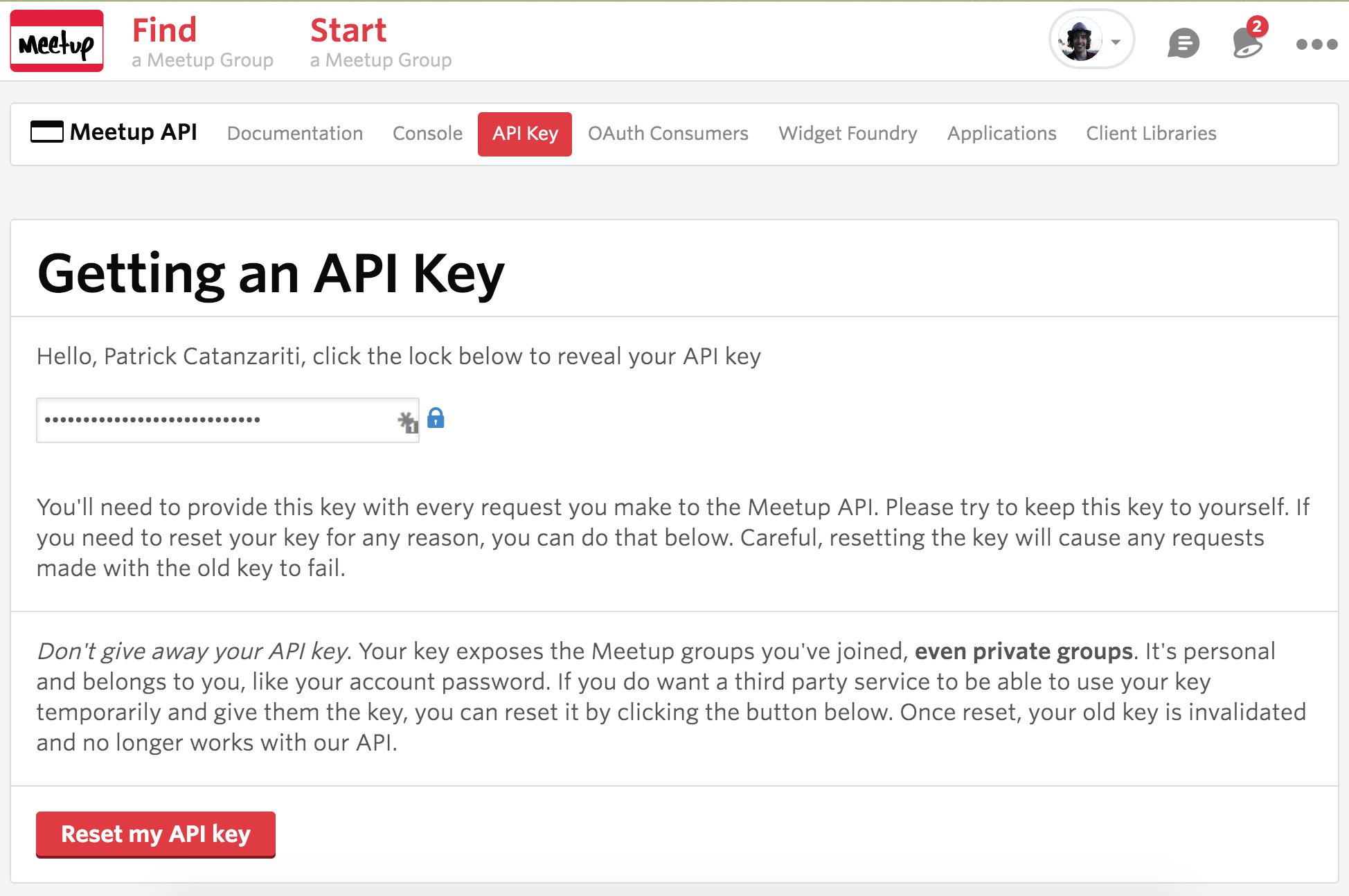 Getting an API key