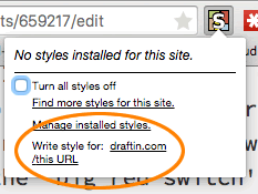 Write style for URL