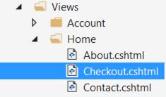 Selecting checkout.chtml