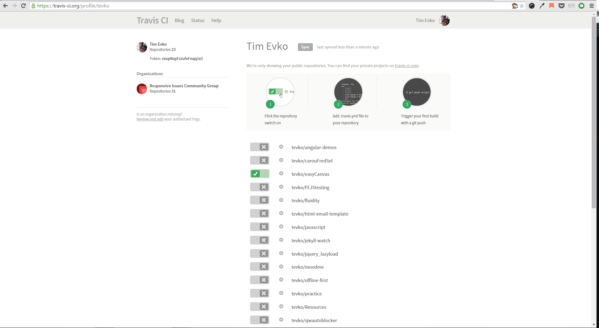 selecting repository