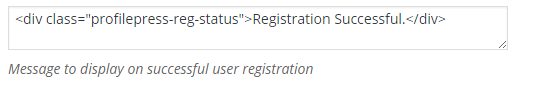 Registration Success