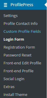 Login Menu