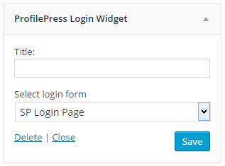 WordPress Login Widget