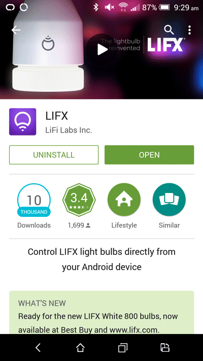 LIFX Android App