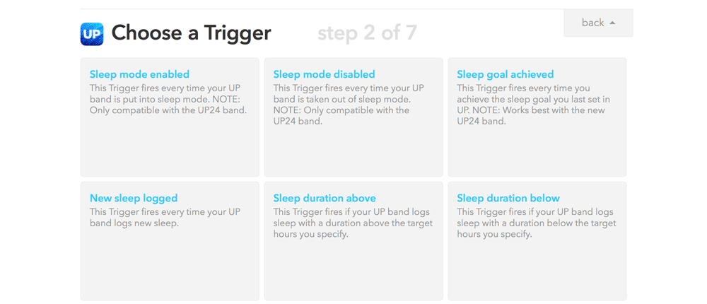 IFTTT Choose UP Trigger