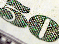 Glittery 50 banknote text