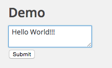 Demo - Hello World