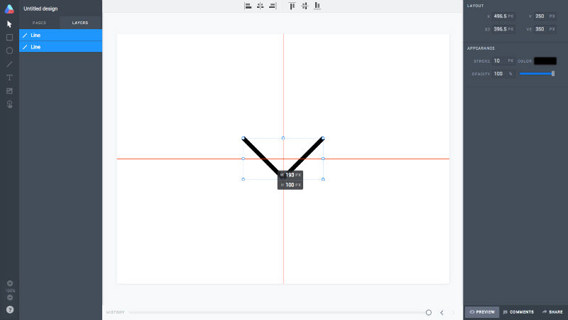 First state: The complete down arrow shape