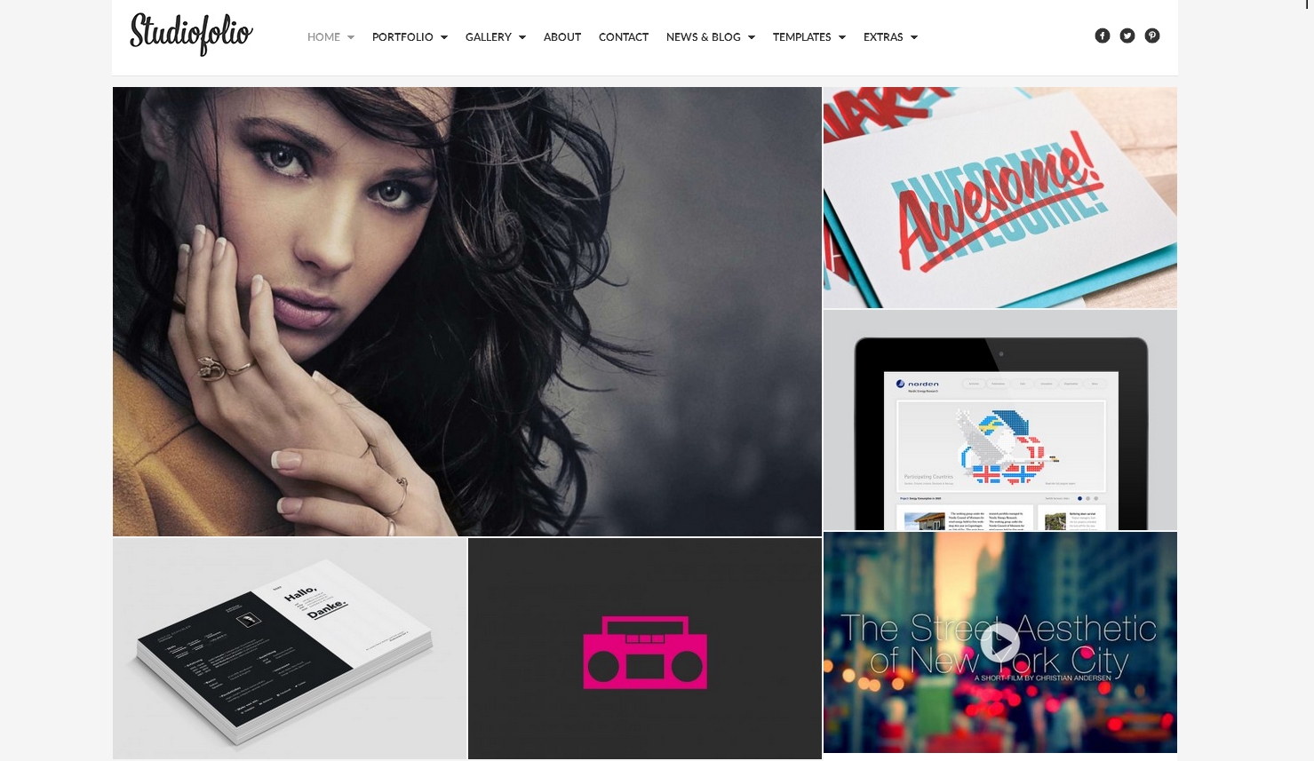 Portfolio themes