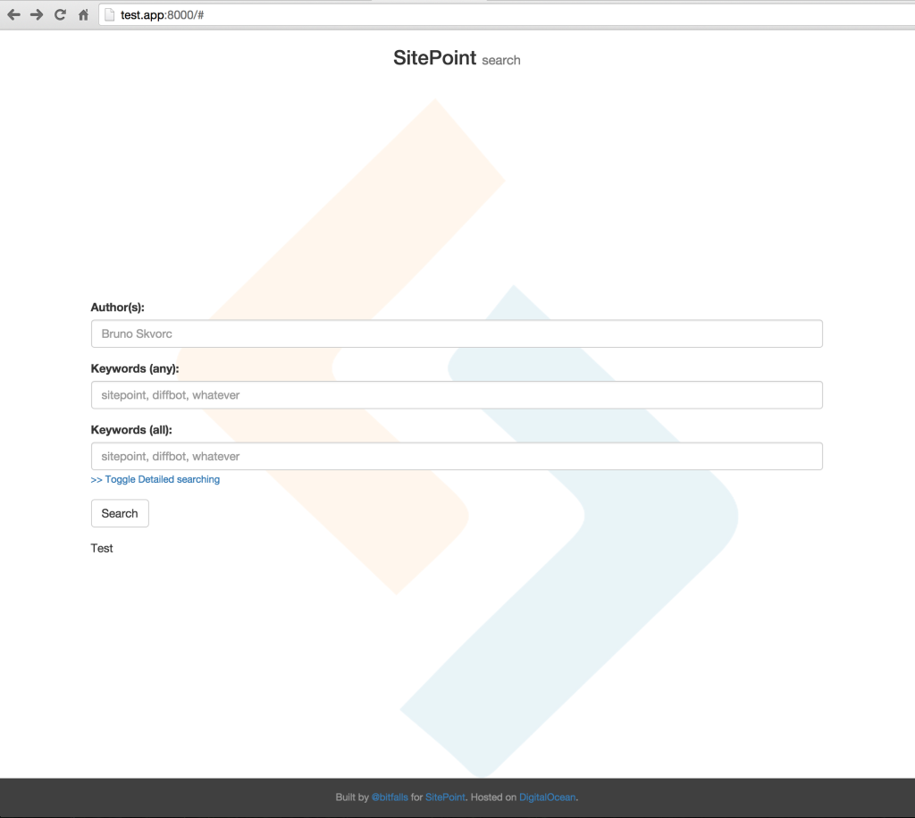 SitePoint Search GUI