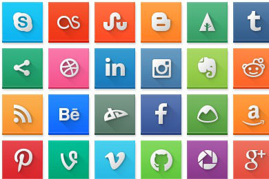 Social - 11 - Square Icons-w800