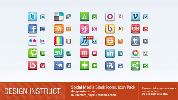 Social - 10 - Sleek Icons-w800