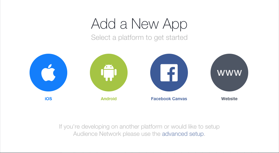 Adding a new App to Facebook