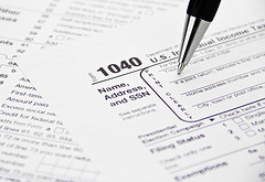 Ken Teegardin: IRS 1040 Tax Form Being Filled Out