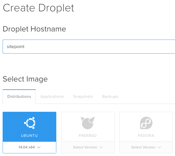 Droplet Hostname