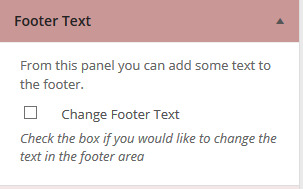 Footer Text Checkbox