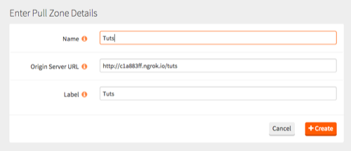 MaxCDN Add Pull Zone