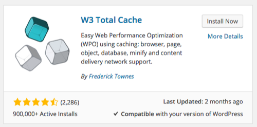 W3 Total Cache Plugin Installation