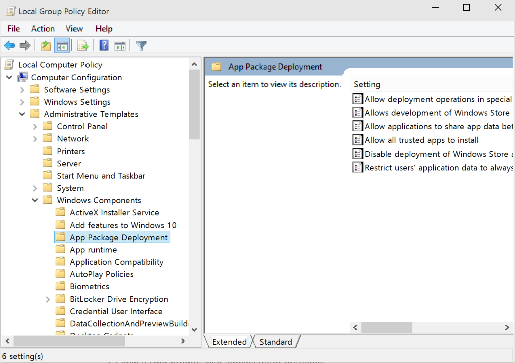 Finding Group Policy Settings