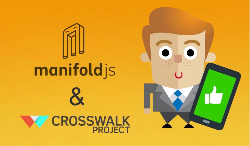 The manifoldJS and Crosswalk logos