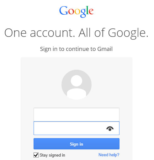Google account login
