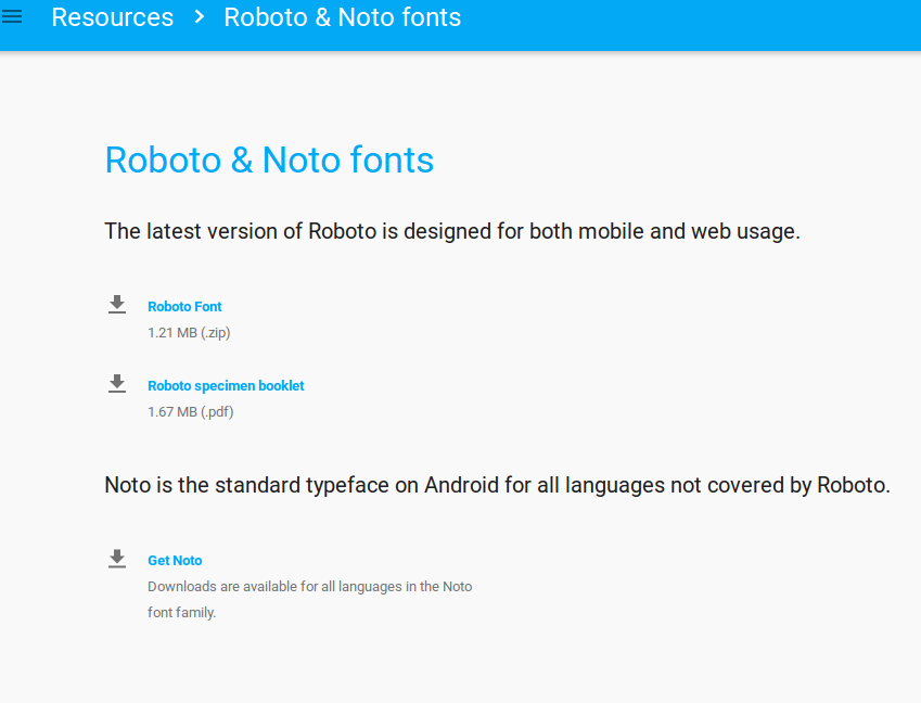 Roboto & Noto Fonts
