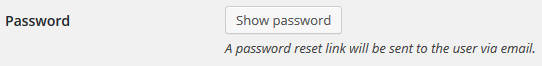 Password reset new user