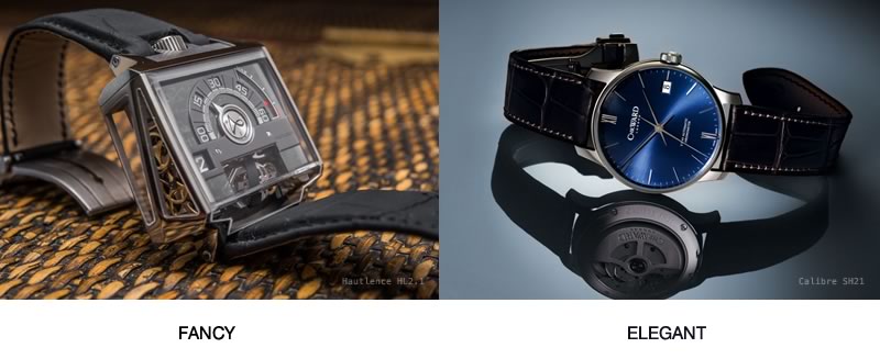 Two watches: Fancy vs elegant
