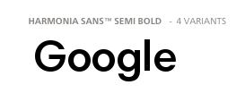 'Google' in Harmonia Sans