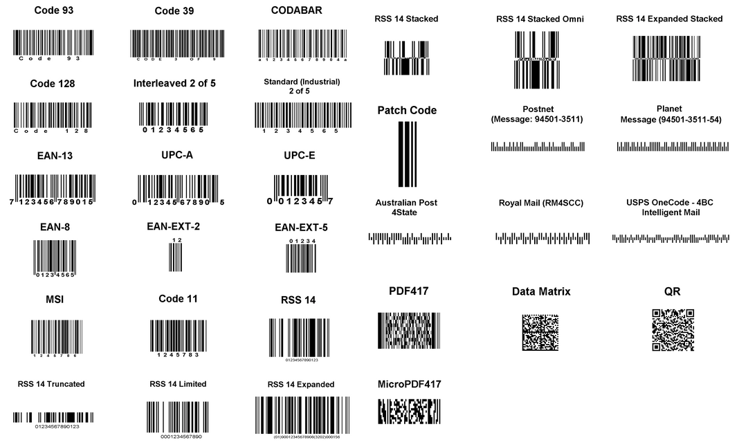 Common Barcodes