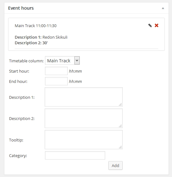 Timetable Options