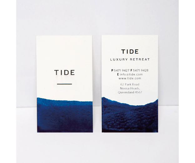 Tide Retreat business cards by Bland Designs