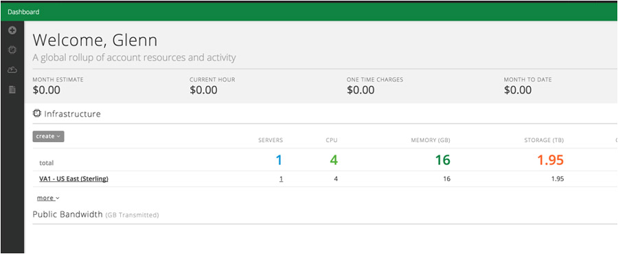 CenturyLink control portal dashboard